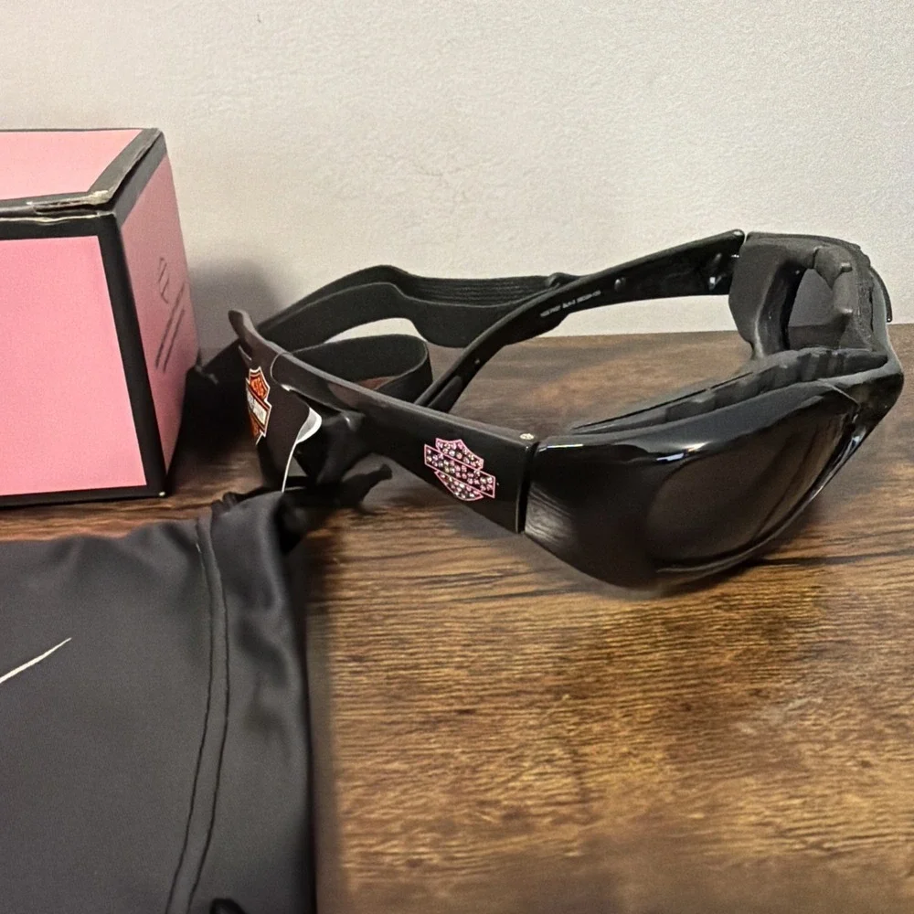 NEW Harley-Davidson Women's Pink & Black HDS PK01 Padded Goggles/Sunglasses